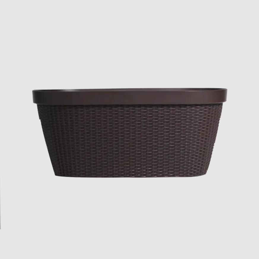 籐植木鉢の魔法: シンプルなデザイン、健康な植物、美しい空間