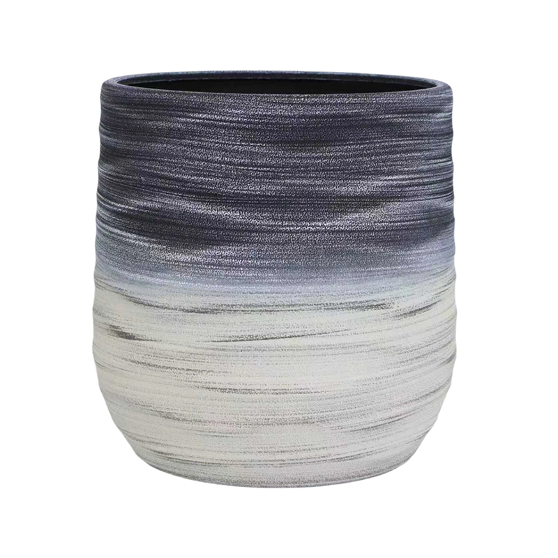 波形のフロアスタンド式装飾用植木鉢