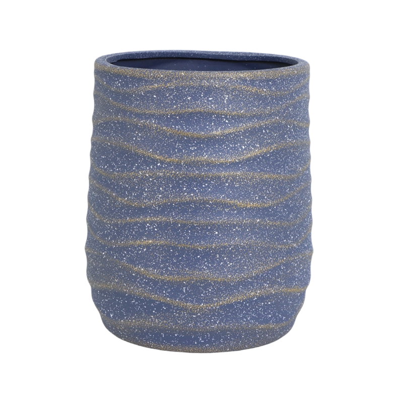 波形のフロアスタンド式装飾用植木鉢